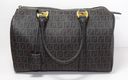 Fendi Zucchino Canvas Forever Bauletto Boston Bag used