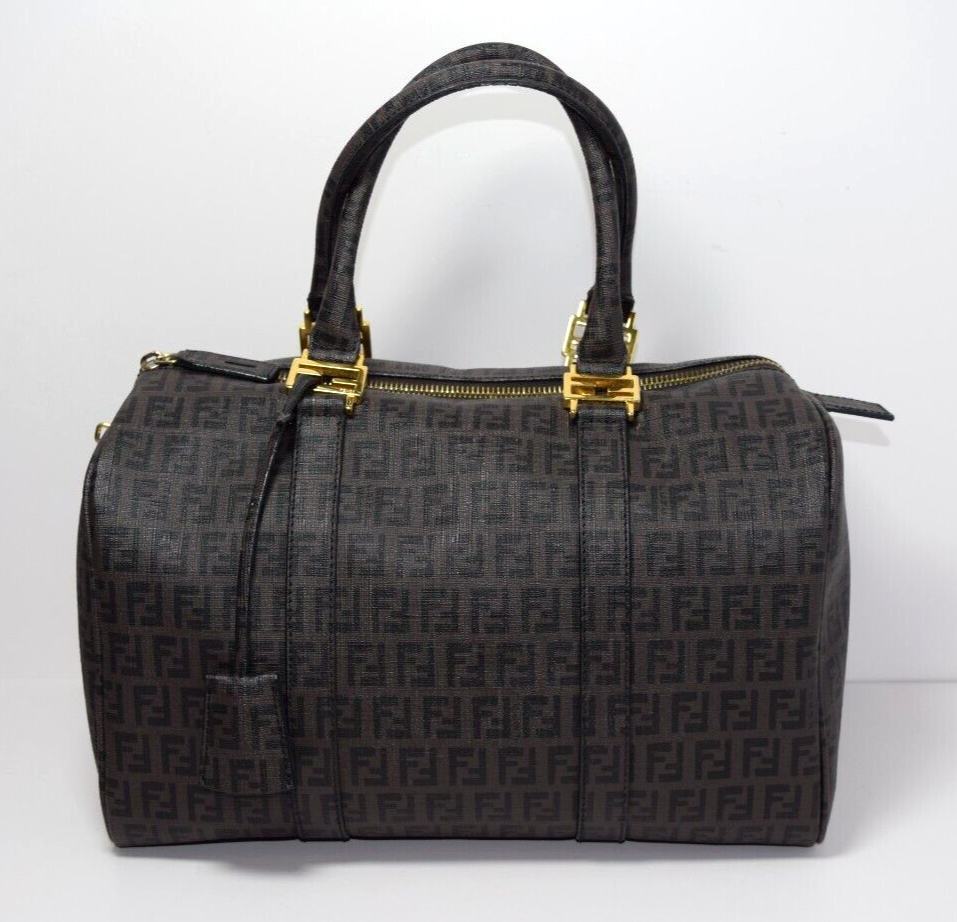 Fendi Zucchino Canvas Forever Bauletto Boston Bag #2