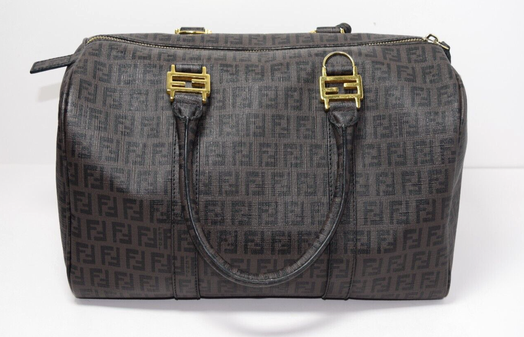 Fendi Zucchino Canvas Forever Bauletto Boston Bag #6