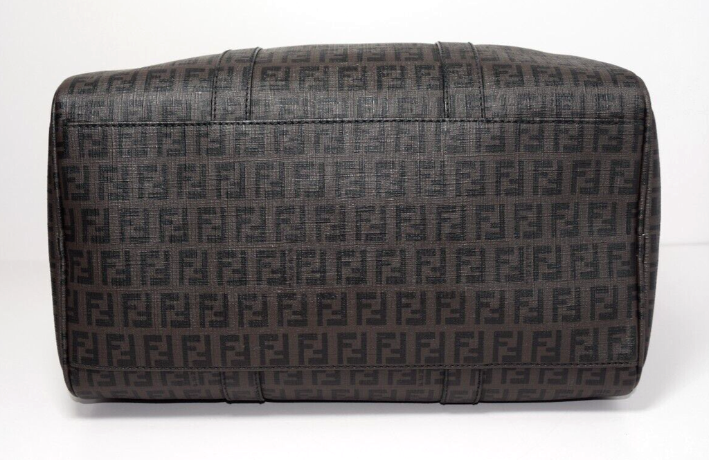 Fendi Zucchino Canvas Forever Bauletto Boston Bag #8