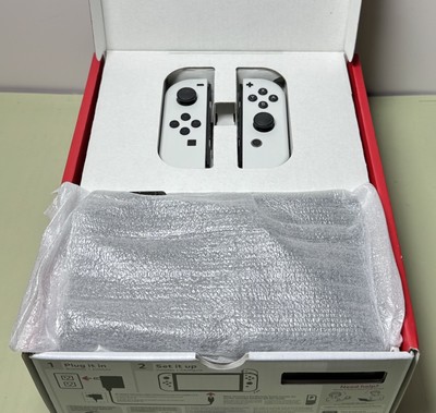 Nintendo Switch (OLED model) with White Joy-Con -Mint condition + Case #2