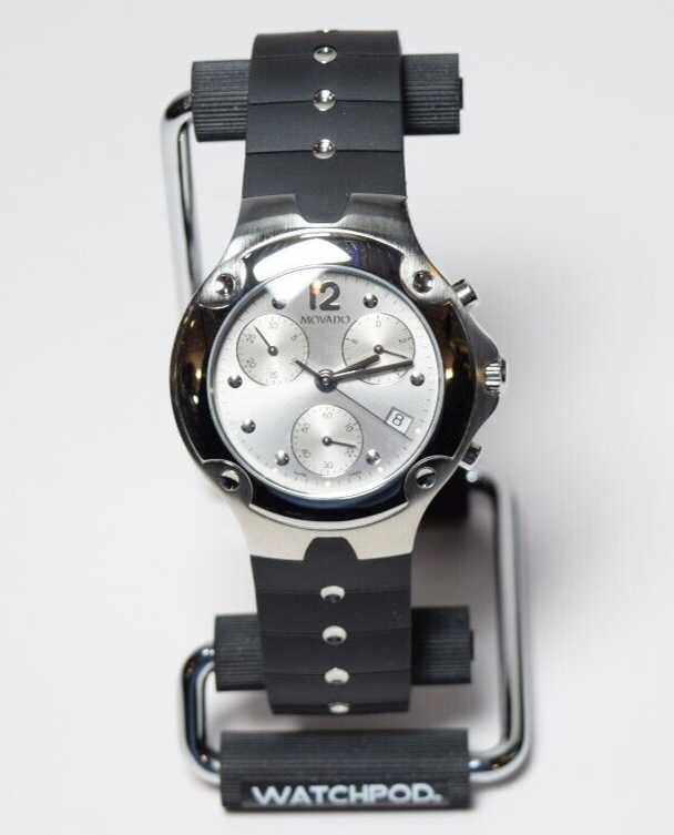 Men's Movado Sport Chronograph Quartz Silver Dial Watch 40mm #4