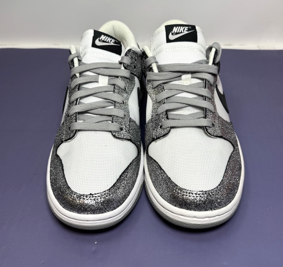 Nike Women's Dunk Low Metallic Silver Black White - DO5882-001 US Size 10.5W #2
