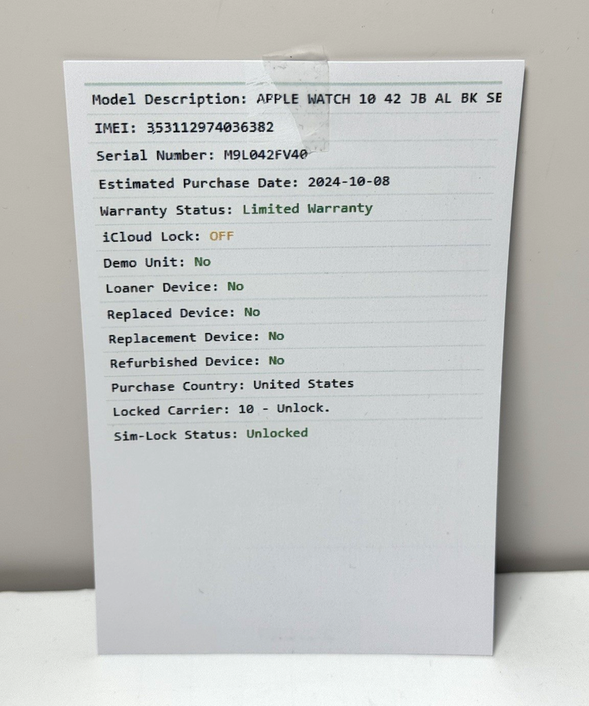 Apple Watch Series 10 42mm (GPS + Cellular) Unlocked Jet Black #8