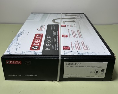Delta Pierce 2 handle Widespread Faucet 35899LF-SP spotshild Brushed Nickel #3