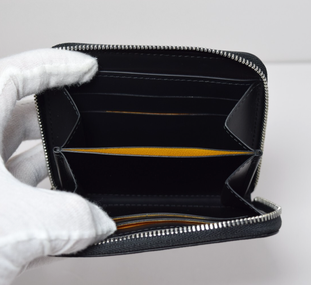 Goyard Matignon Mini Wallet Zip Black Pouch Clutch Small Leather Canvas #8