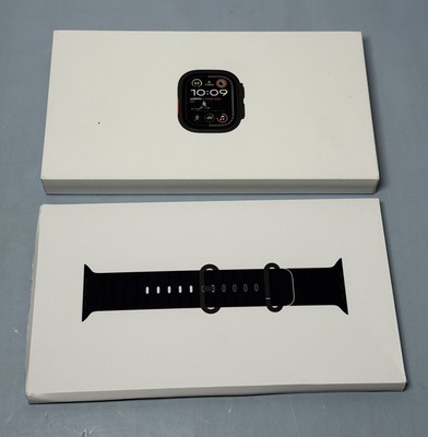 Apple Watch Ultra 2 GPS + Cell 49mm Sport Watch Titanium Case Black Ocean Band #8
