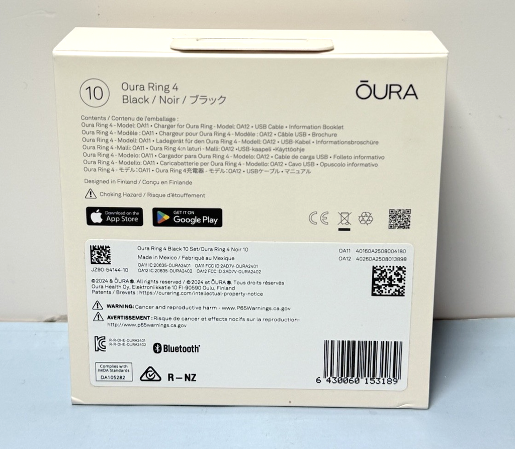 BRAND NEW - Oura Ring 4 Smart Ring 4th Gen. Size 10 BLACK Activity Tracker #1