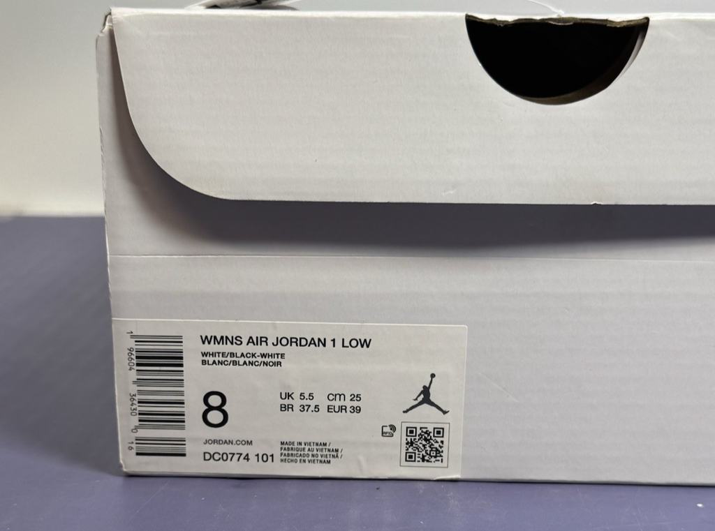 New - Nike Women's Air Jordan 1 Low Panda Black White DC0774-101 US Size 8 #5