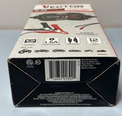 VECTOR 1.5 Amp Fully Automatic Battery Charger & Maintainer, 6V/12V-BM315V #4