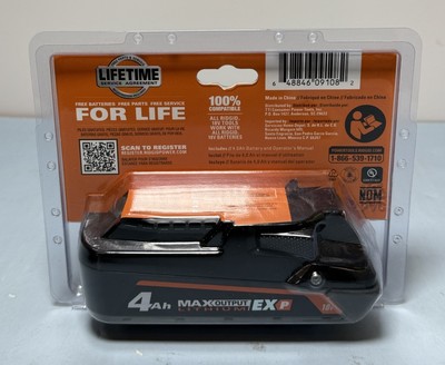 New - RIDGID AC840041 18V 4.0 Ah MAX Output EXP Lithium-Ion GENUINE Battery #1