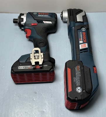 Bosch 18V Set GSR18V-535FC Drill Driver (No Heads) +MXH180 Multi +Batt +Charger #6