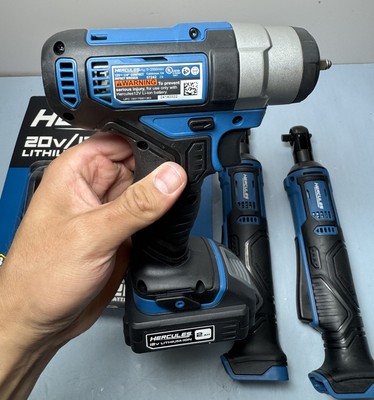 Hercules 12V Tool Set HD031B, HD033B Ratchets+57242 Impact Wrench, Batt-Open Box #1