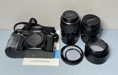 Minolta Maxxum 7xi Camera 2 Lens AF 28-105 AF 100-300 w/ Bag & Manual #8