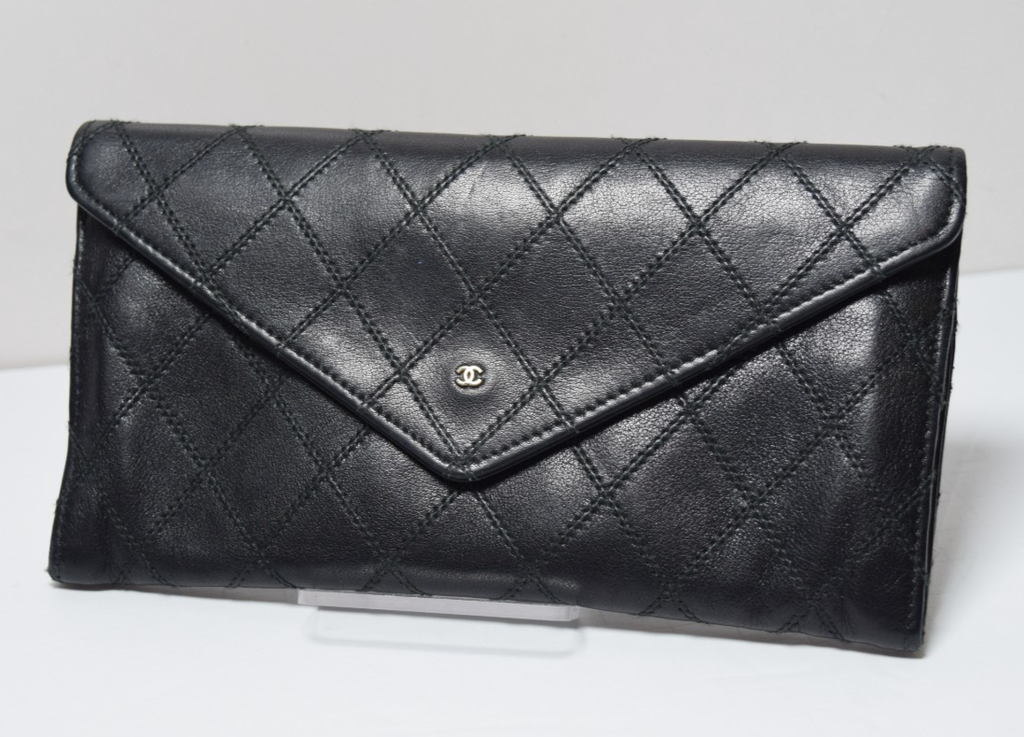 Chanel Vintage Diamond Stitch Envelope Wallet #1
