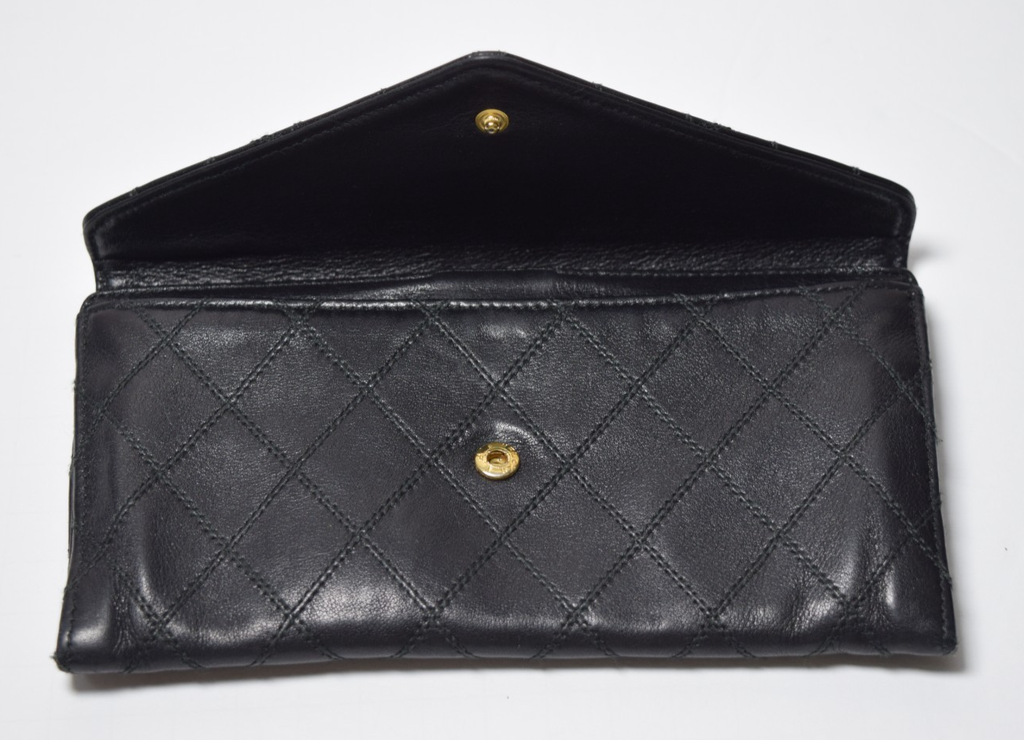 Chanel Vintage Diamond Stitch Envelope Wallet #7