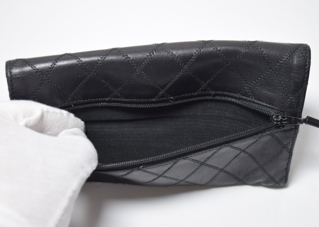 Chanel Vintage Diamond Stitch Envelope Wallet #11
