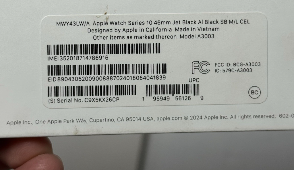 Apple Watch Series 10 GPS+Cell Jet Black Aluminum Case, Black Sport Band - 46MM #5