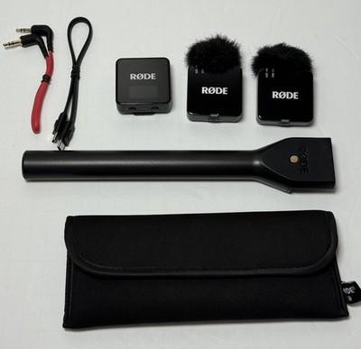 RODE Wireless GO II Gen 3 Dual Mic System 2 TX + 1 RX +Boom Mount -Mint #1