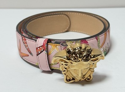 Versace Medusa Pink Belt 70/28 Tresor De La Mer DCDD442.D2VST w/box #1