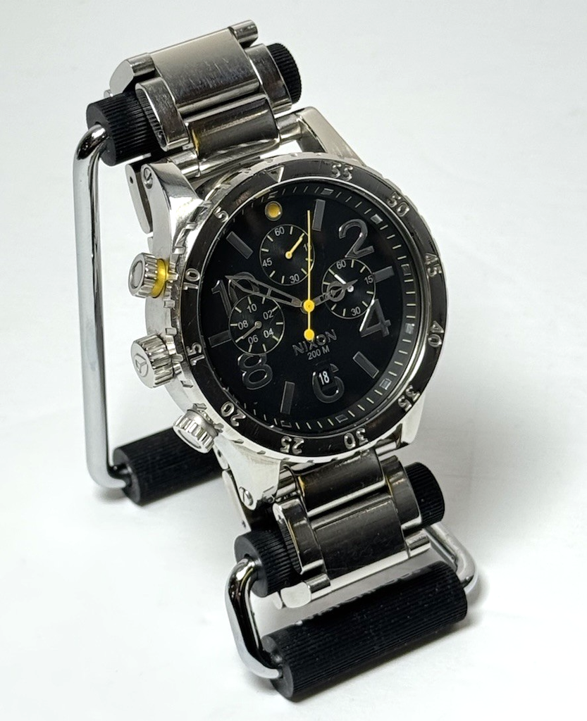 NIXON THE48-20 Chrono 200m Quartz Men's Watch Black Dial Analog From Japan-48MM #2