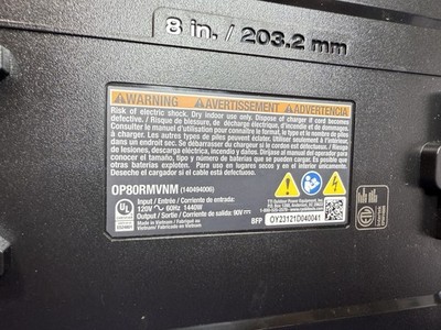 Ryobi 80V Lithium-Ion 80v Charger OP80RMVNM 140494006 Open Box New #5