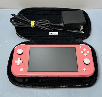 Nintendo Switch Lite Handheld Game Console HDH-001 Coral w Animal Crossing case #6