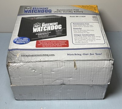 Basement Watchdog 12-Volt 75-Amp Hour Maintenance Free AGM Standby Battery-New #3