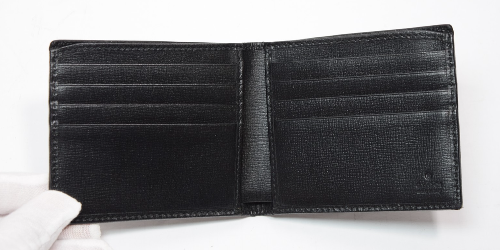 Gucci Bifold Wallet w/ Interlocking G In Black Supreme #9