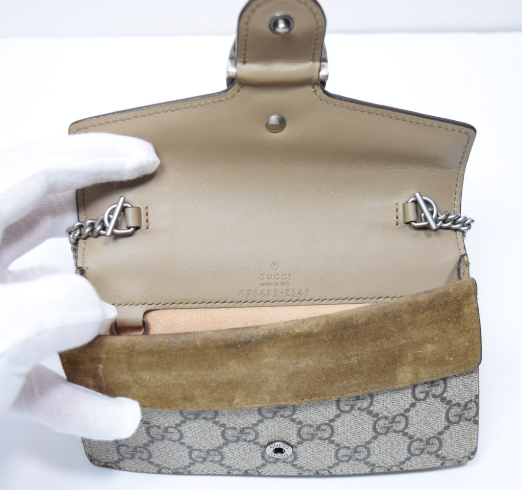 Gucci Dionysus GG Supreme Super Mini Bag Beige Canvas #9