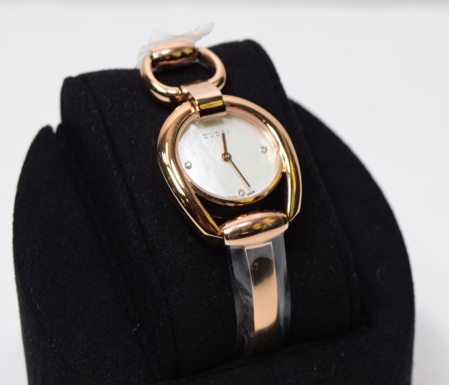 Gucci Horsebit Women's Diamond MOP Dial Quartz Watch YA139508 -New with box #2