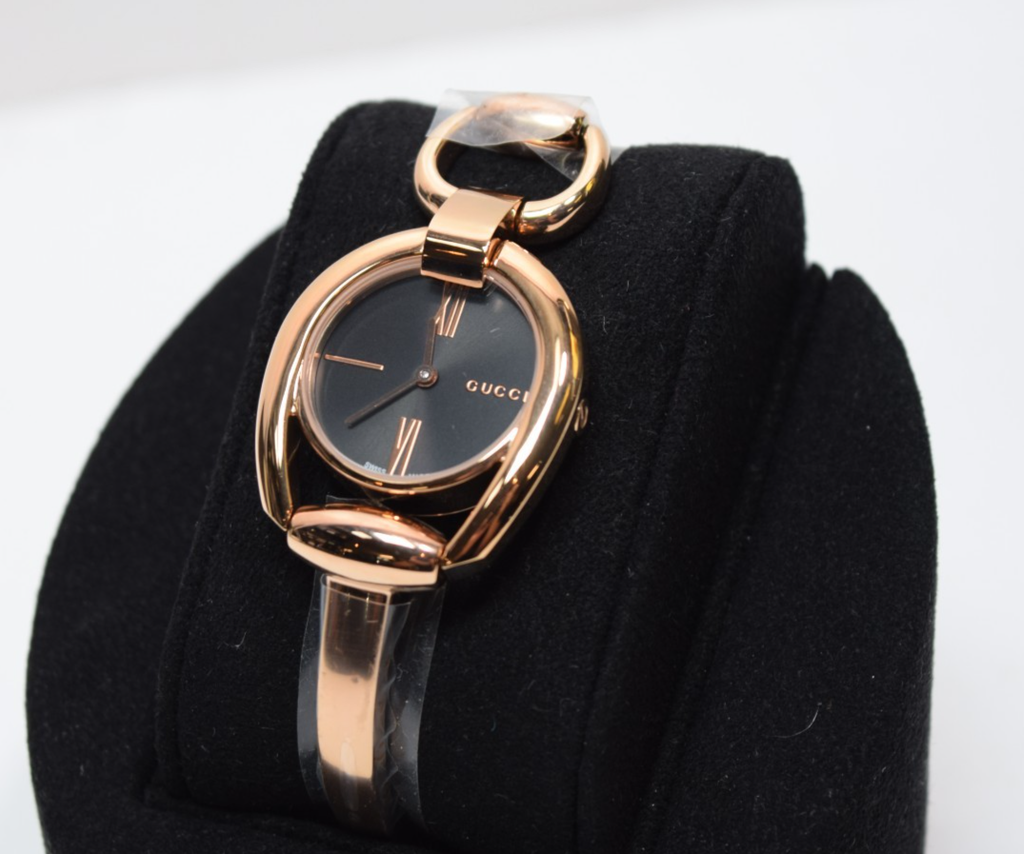 Gucci Horsebit Black Dial Rose Gold Women's Watch YA139507 - Brand New with box #1