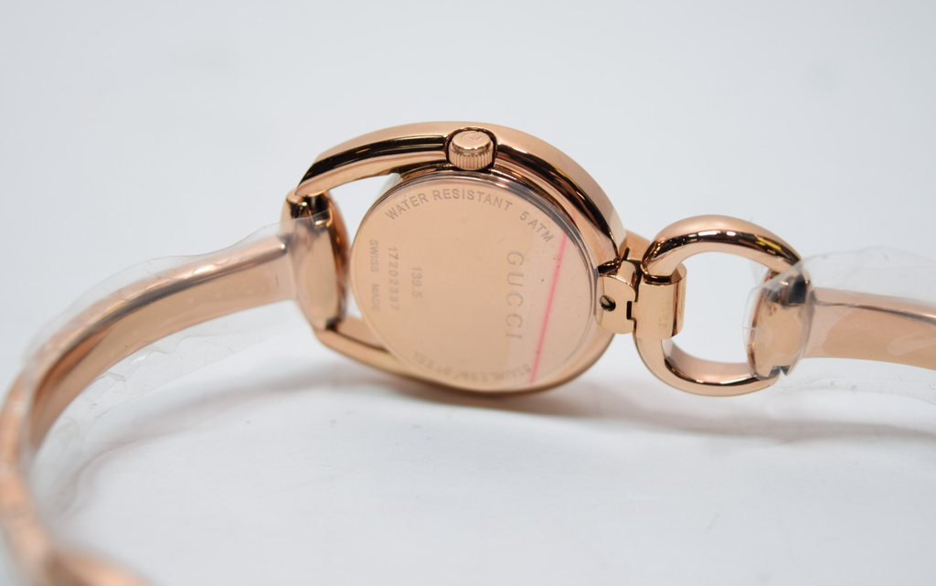 Gucci Horsebit Black Dial Rose Gold Women's Watch YA139507 - Brand New with box #9
