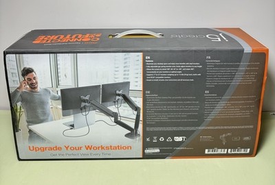 J5Create Adjustable Dual Monitor Arms Up to 32" Black (JTSA102)-New Sealed #1