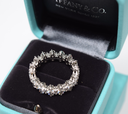 Tiffany & Co Aria Diamond Eternity Band Ring 18K Platinum w/ Box & Papers in Boston