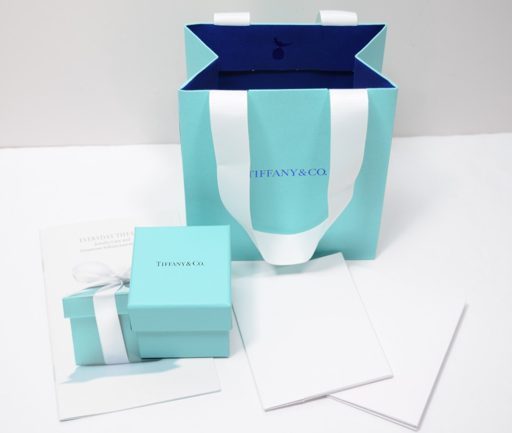 Tiffany & Co Aria Diamond Eternity Band Ring 18K Platinum w/ Box & Papers #11
