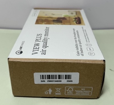 Airthings 2960 View Plus Radon & Air Quality Monitor White Wi-Fi Battery Powered #3