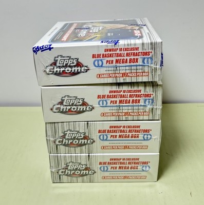 Lot of 4 Topps Chrome 2024-25 NBA Basketball Mega Boxes, New, Factory Sealed #2