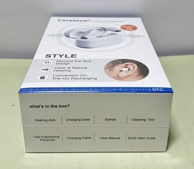 Ceretone Style OTC Hearing Aids CE-A62AT- New Sealed #2