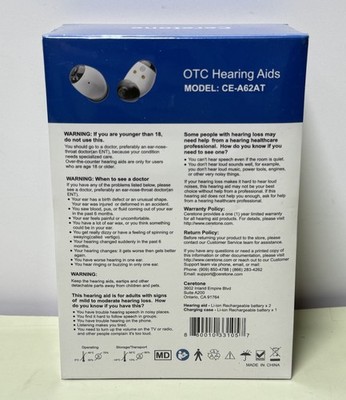Ceretone Style OTC Hearing Aids CE-A62AT- New Sealed #3