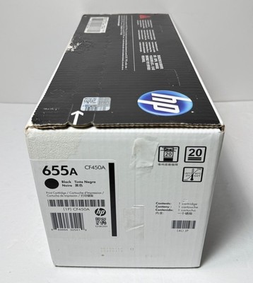 HP 655A (CF450A) Black Noir Ink Cartridge -New #4
