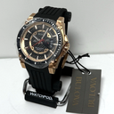 Bulova Precisionist 98B152 Icon Rose Gold Black Dial Polyurethane Men's Watch used