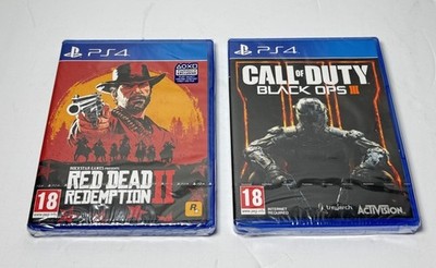 Red Dead Redemption 2+Call Of Duty Black OPS 3 Sony PlayStation 4-New Sealed #3