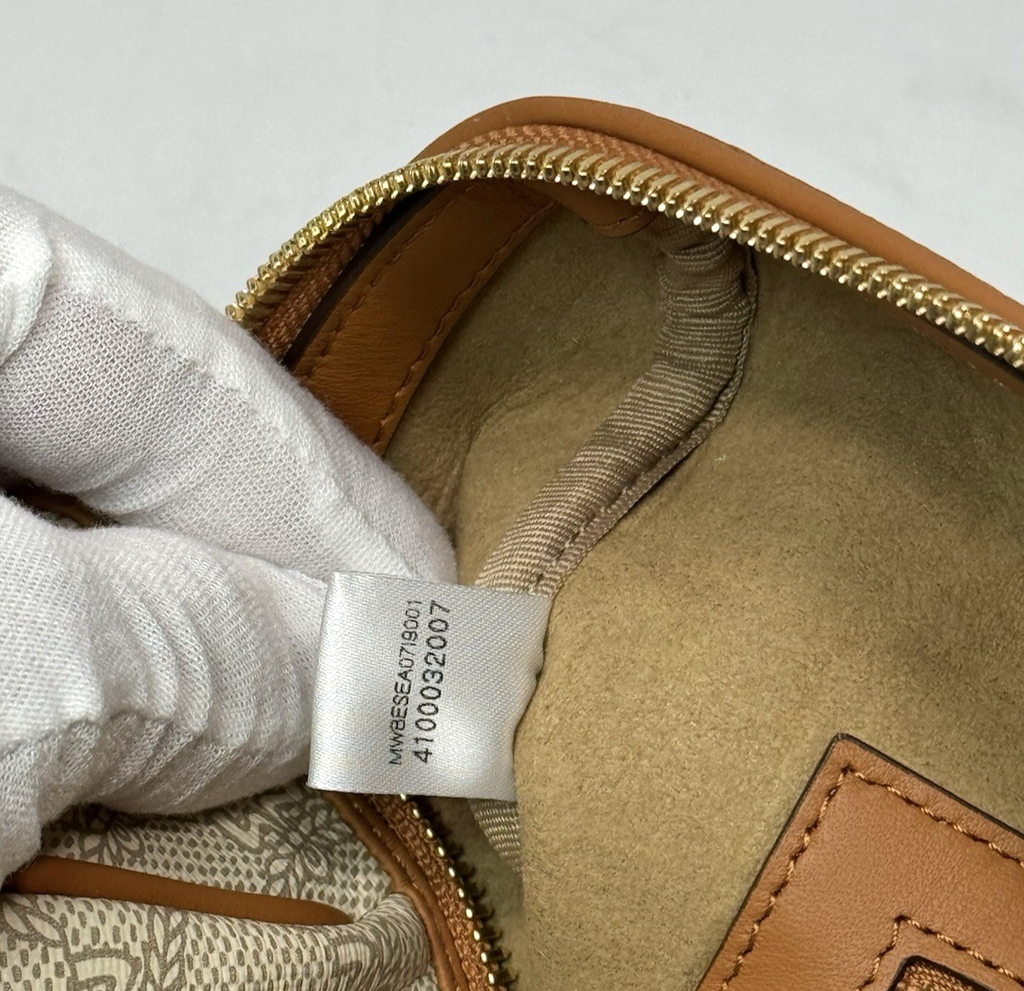 MCM Ella Boston Lauretos Medium Bowling Bag Oatmeal- NWT #9