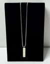 Tiffany & Co 1837 Sterling Silver 925 Bar Pendant 18" Necklace, 2001 used