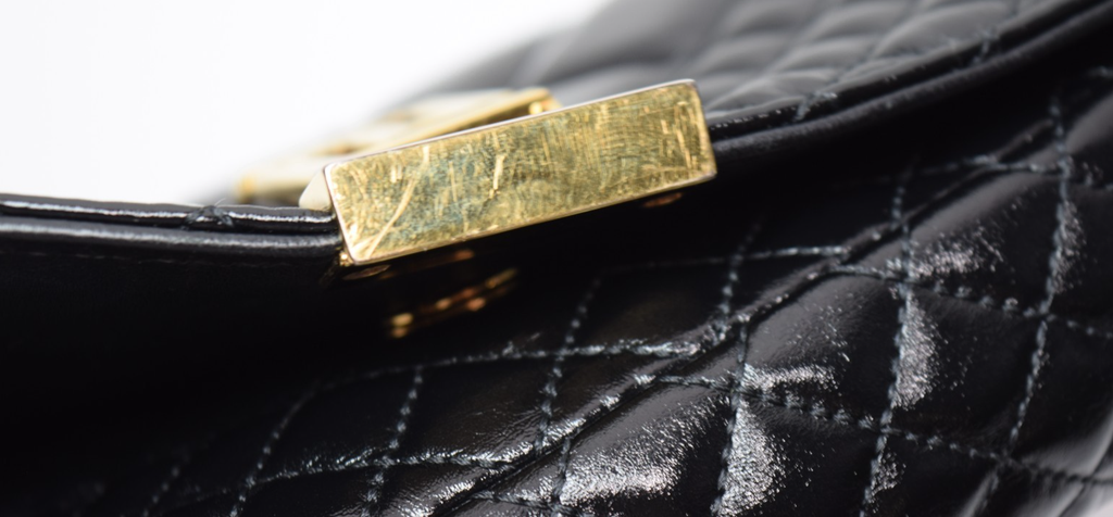 Versace Women's "Greca Goddess" Lamb Leather Gold Logo Mini Handbag Shoulder Bag #13