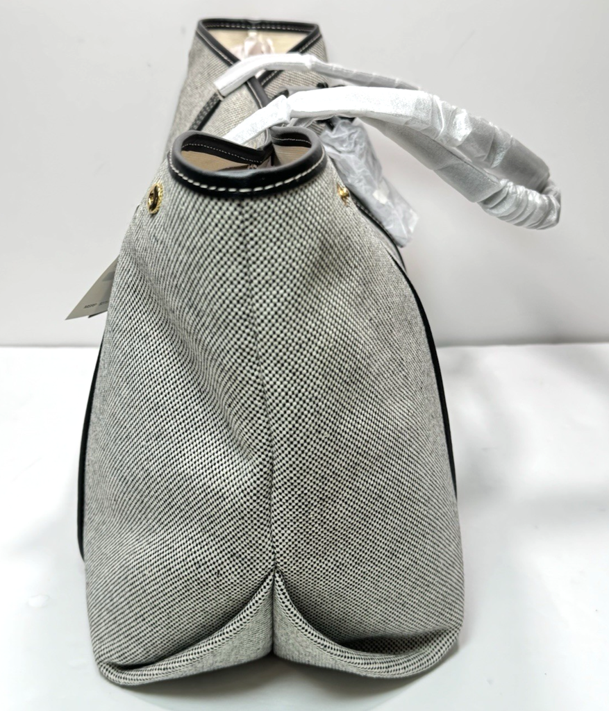 Lauren Ralph Lauren Emerie Canvas and Leather Extra Large Tote -Brand New #3