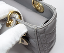 Christian Dior Lady Dior Small Bag – Gray Lambskin / Gold Hardware *No Strap* – photo-1