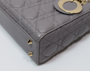 Christian Dior Lady Dior Small Bag – Gray Lambskin / Gold Hardware *No Strap* – photo-2