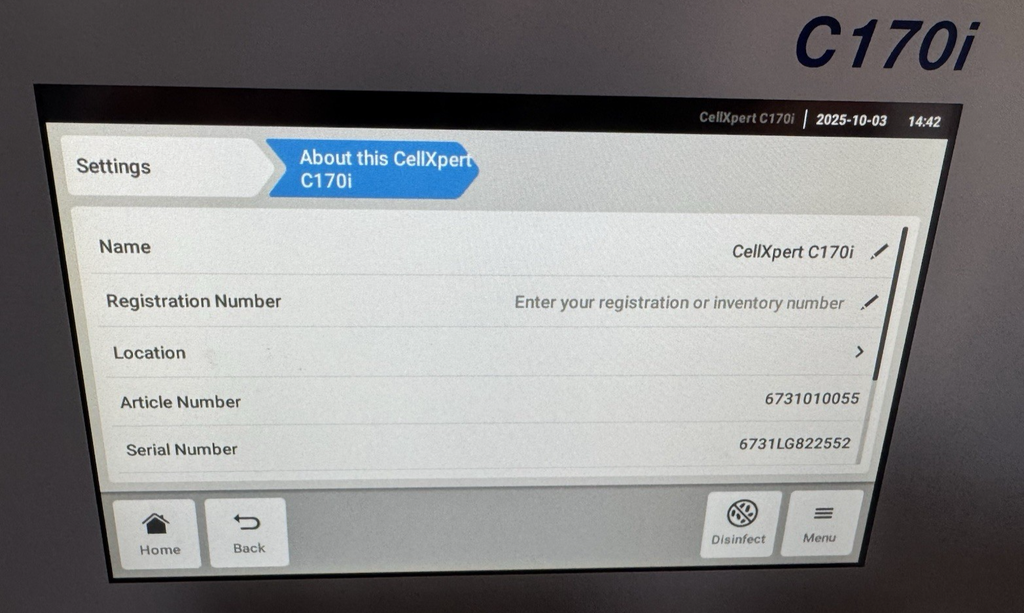 Eppendorf CellXpert C170i CO₂ Incubator Copper Shelves + Segmented Doors #12